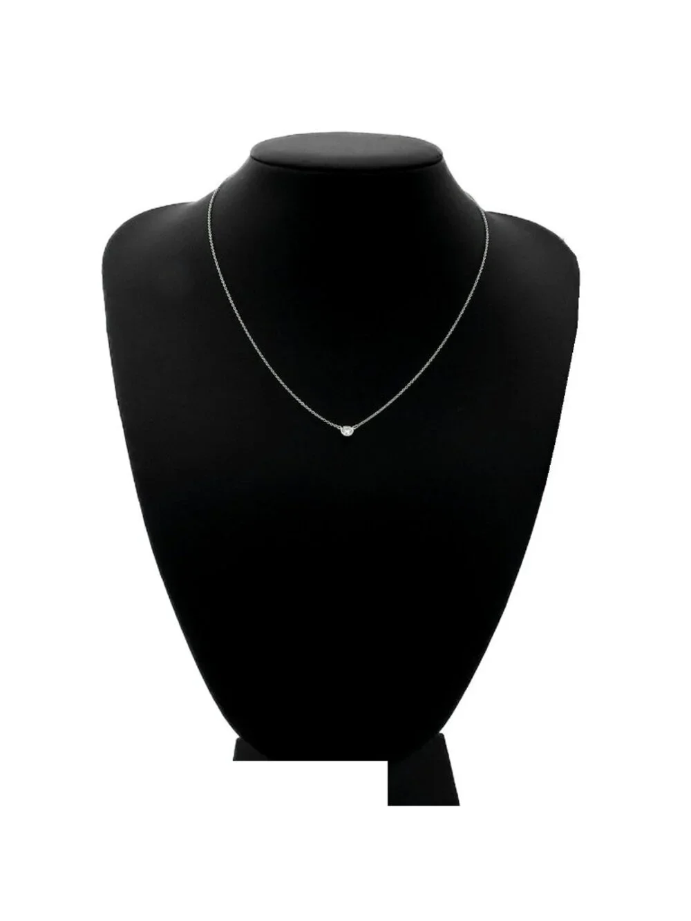 Tiffany & Co by the Yard Pendant Platinum Diamond Elsa Peretti Single Necklace